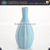 Matt Blue Ceramic Vase Painted by Hand for Hotel Decoration thumbnail-1