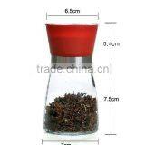 Manual Slender Glass Spice Grinder Jars With Black Lid thumbnail-2
