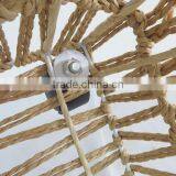 Home Large Storage Handmade Twist Paper Laundry Basket With Wheels thumbnail-6