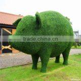 Artificial Green Grass Boxwood Topiary Plastic Animal Shape Boxwood Handmade Grass Topiary Animal Cheap Price thumbnail-1