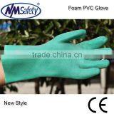 NMSAFETY Green PVC Glove Triple Dipping Abrasion Resistant Oil Resistant Safety Gloves /wroking Gloves thumbnail-1