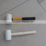 Black and White Color Rubber Mallet Sizes With Wooden Handle thumbnail-6