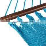 Light Blue Outdoor Double Size Polyster Rope Caribbean Hammock thumbnail-3
