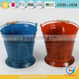 Garden Iron and Zinc Powder Coated Floral Display Buckets Metal Flower Bucket thumbnail-6