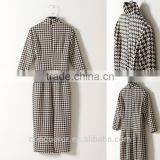 Fashion Design Ladies Houndstooth Dress Slim Fit Stand Collar Bodycon Dress thumbnail-6