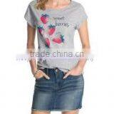 Ladies Top Silk Sreen Garment Fashion T-shirt thumbnail-1