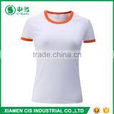 2017 Latest Fashion Summer 100% Cotton Slim Fit Round Neck Women Blank T Shirt thumbnail-2