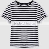 Ladies Stripped T-Shirt, 100% Ctn, Yarn Dyed Stripped, S/J, 160 Gsm thumbnail-1
