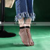 WS-13 Lady Gairs Fishnet Ankle High Socks Lady Mesh Lace Fish Net Short Socks Sanwood Women thumbnail-4