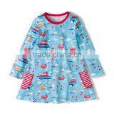 S33556W 2017 New Autumn Girls Dress European Ande American Style Flower Dress thumbnail-5