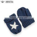 Wholesale Handsome Children Navy Stars Cotton Knitted Baby Gloves thumbnail-2