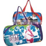 Sublimated Round Duffel Bag With All-Over Print - made from 600 denier heavy poly cotton and measures 12"h x 20"w.
