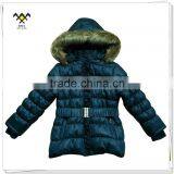 China High Quality Fur Hooded Quilted Softshell Jacket thumbnail-3