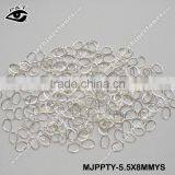 Nail Art Metal Stud 5.5x8mm Oval Silver Decorative Metal Studs for Nails thumbnail-2
