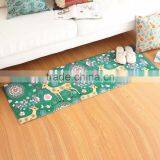 Comfortable Blue Deer Flowers Patterns Sofa Bedroom Carpet Environmental Protection Non-Slip Living Room Rug Home Use thumbnail-1
