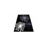 Contemporary Black Acrylic Floral Area Rug, Floor Hand-tufted Rug For House Decoration