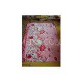 Pink Car Soft Polyester Baby Blanket Superfine Fiber For Home / Picnic