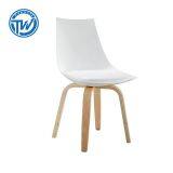 DC-6062 Topwell Modern Design Plastic Chair Leisure Chair Dining Chair With Wood Legs thumbnail-3