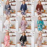 Xianhe Pajamas Female Summer Mid-sleeved Bride Morning Robe Large Size Home Robe Bathrobe thumbnail-3
