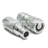1'' Iso 16028 flat face hydraulic quick coupling quick release connect coupling
