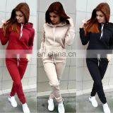 Wholesale Women Sports Truck Suits Plain Jogger Two Pieces Sweat Suit Set thumbnail-5