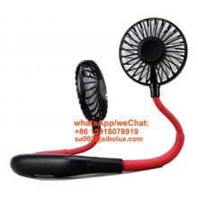 mini Portable Foldable Hand Free Rechargeable Neck Fan with 3 Wind Speeds