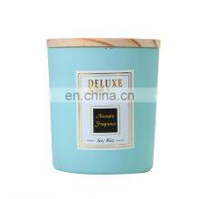 Tumbler 4oz 6oz 8oz White Empty Massage Custom Clear Scented Frosted Matte Amber Black Glass Candle Jar With Wooden Lid And Box thumbnail-3