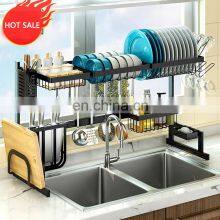 K&B Stand 2 Tier Over Sink Dish Drying Rack Stainless Steel Over Sink Dish Drying Rack thumbnail-2