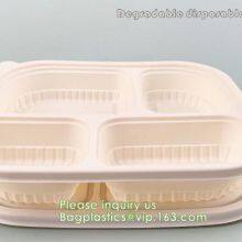 Biodegradable Disposable Trays, PLA Corn Starch Biodegradable Meat Tray, Cornstarch Disposable Biodegradable Plate thumbnail-5