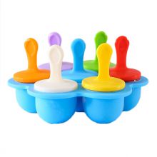 7 Cavity Non-Stick Popsicle Makers Baby Food Storage Container Silicone Popsicle Molds Mini Silicone ice Pop Molds With Sticks