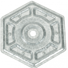 Roofing Fasteners 2-7/8 Inch Hex Metal Stress Plate