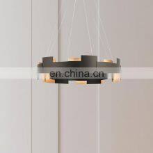 American Style Simple Round LED Pendant Light Restaurant Bar Metal Chandelier LED Indoor Ceiling Lamp thumbnail-2