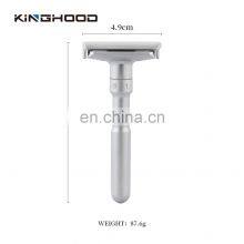 Biodegradable Custom Metal Black Double Edge Adjustable Safety Razor for Men thumbnail-4