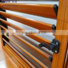 Wood Grain Design Passive Housing Aluminum Solid Storm Shutters Windows Louvered thumbnail-5