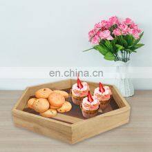 Wooden Serving Tray Snack Tray Breakfast Tray for Breakfast Coffee Tables Homes thumbnail-5
