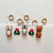 Hot Sale Baby Gym Hanging Toy Handmade High Quality Woodland Nursery Montessori Felt Toys Crib Hanging Vietnam Supplier thumbnail-2