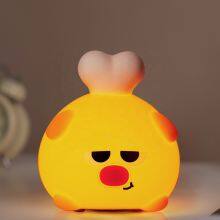 Seller Cheap Personalized Night Light Silicone Cute USB Rechargeable Dog Silicone Touchable Night Light For Kids thumbnail-1