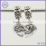 925 Sterling Silver Mother and Daughter Set Dangle Charm for Bracelet thumbnail-1