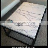 CT-010 White Color Marble Top Coffee Table For Hotel Bedroom thumbnail-1