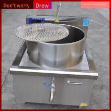 Deru 20kw Electromagnetic Flat-bottomed Double-compartment Pot for Beef and Mutton Soup Restaurants, Huainan Beef Soup Pot, Custom-made Lanzhou Triangular-shaped Noodle Pot thumbnail-2
