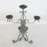 Three-branched Florious Floor Metal Candle Holder Factory Price