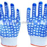 constructional using pvc dotted safety gloves working glove