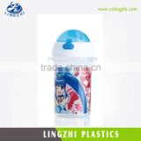600ml high quality cartoon plastic children water bottle plastic drinking bottle for kids