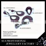 Saudi Arabian Jewelry Set With Ruby CZ Jewelry Gemstone Jewelry Supplies for Making Jewelry thumbnail-1