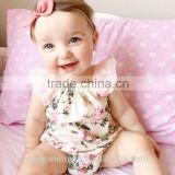 ins hot selling children clothing baby girl floral rompers infant toddlers broken flower jumpsuits baby summer lace bodysuts