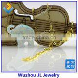 White Snow OP17 Synthetic Fashion Elephant Opal Gems Necklace Jewelry thumbnail-1