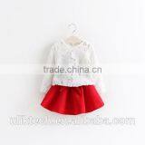 Baby Clothes Set Boutique Chiffon Skirt With White Lace Tshirt Set Goods for Children Clothes thumbnail-4