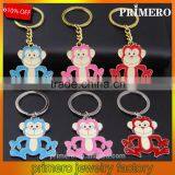 Multicolor Metal Keychain The Monkey Zodiac Couples Keychain Bag Buckle Hanging