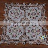 Classic Crocheted Tablecloth Fabric With Lace Side