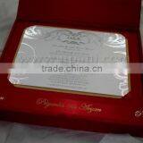 Red and Gold Embroidered Silk Invitation Box WHOLESALE thumbnail-5